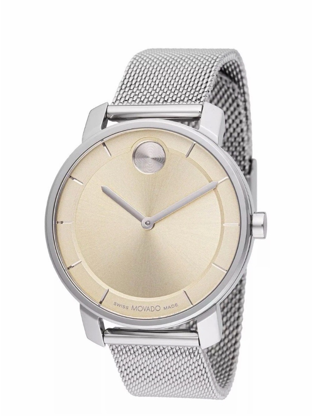 New Movado Bold Women's  Gold-Tone Dial Quartz Mesh Band Watch 3601070